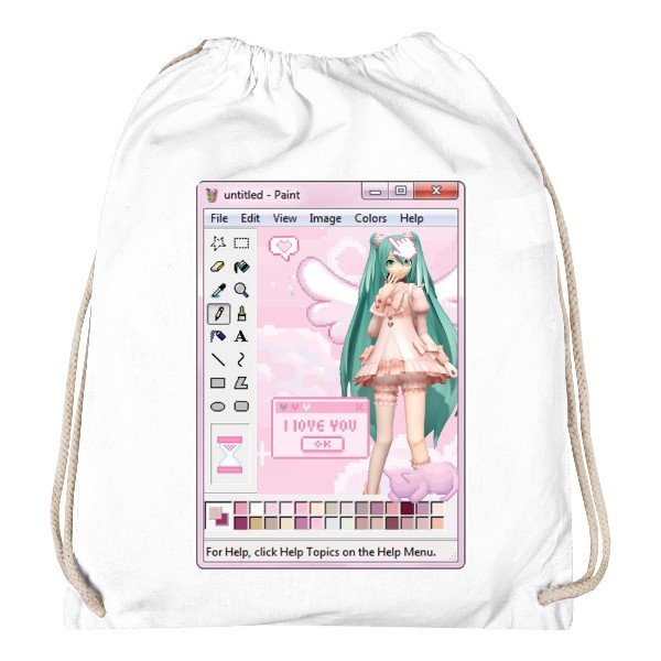 Vak na záda s potiskem Lollipop Hatsune Miku, bag