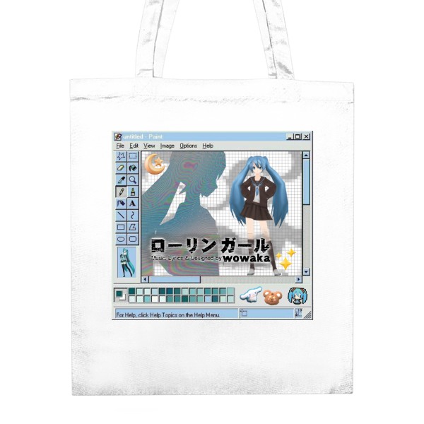 Rolling girl, tote bag
